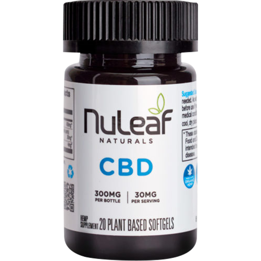 NuLeaf Naturals CBD oil capsules 300mg