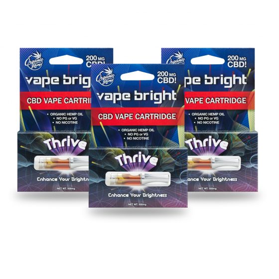 Vape Bright Thrive CBD refill cartridge x 3pack