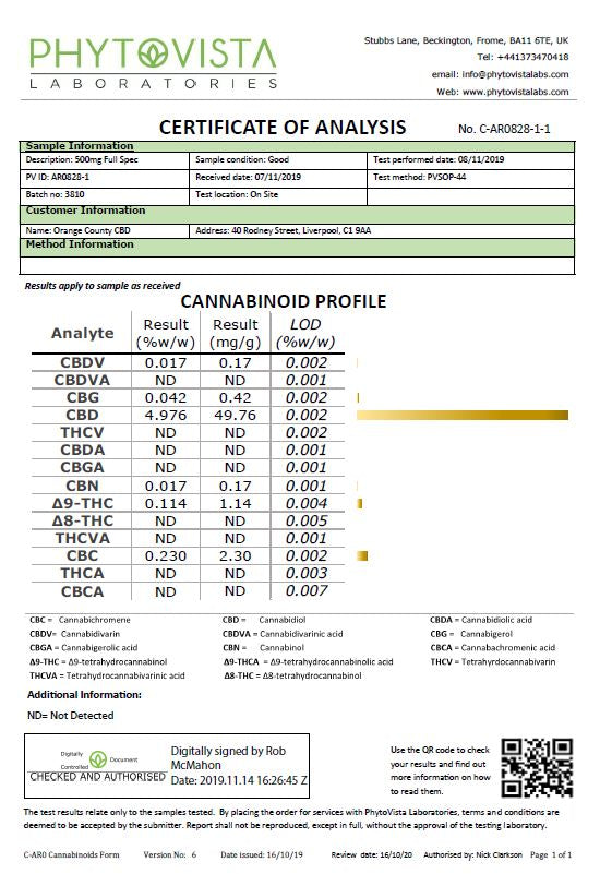 Orange County CBD 3000mg 30ml MCT Oil – Organic Coconut Oil