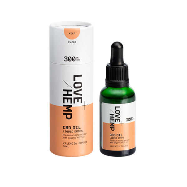 Love Hemp 300mg Valencia Orange 1% CBD Oil Drops – 30ml