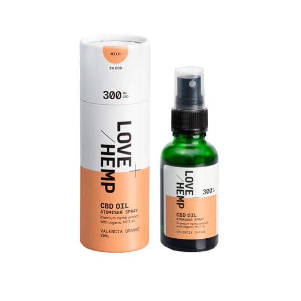 Love Hemp 300mg Valencia Orange 1% CBD Oil Spray – 30ml