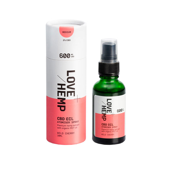 Love Hemp 600mg Wild Cherry 2% CBD Oil Spray – 30ml