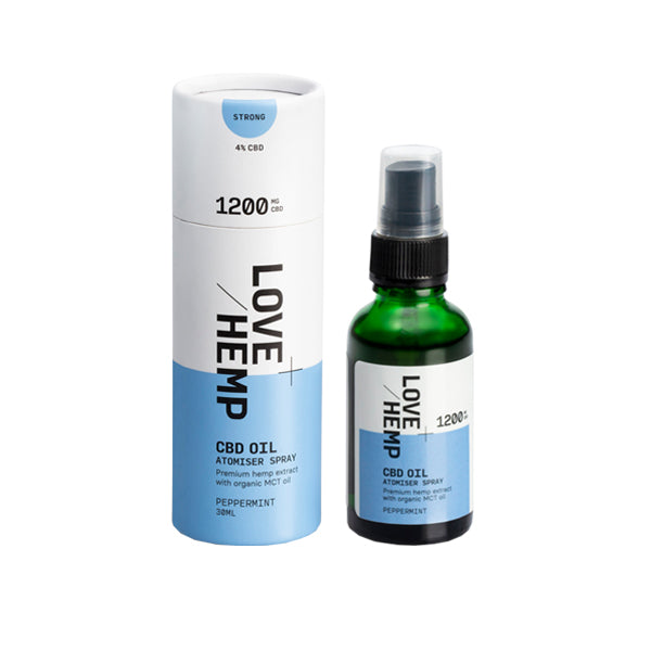 Love Hemp 1200mg Peppermint 4% CBD Oil Spray – 30ml