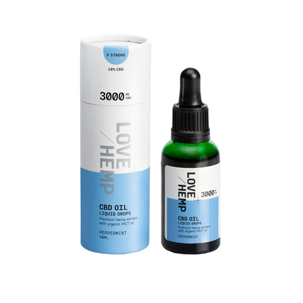 Love Hemp 3000mg Peppermint 10% CBD Oil Drops – 30ml