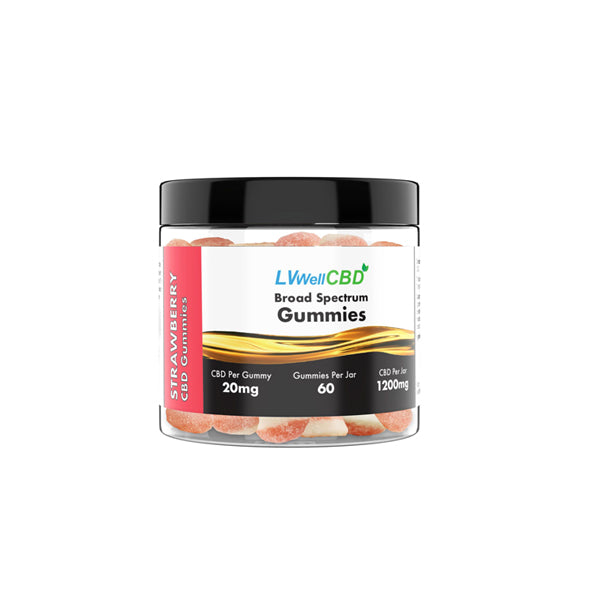 LVWell 1200mg CBD Gummies – 60 Count