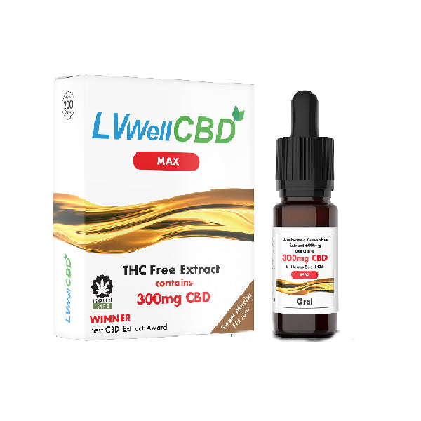 LVWell CBD 300mg 10ml Max Hemp Seed Oil