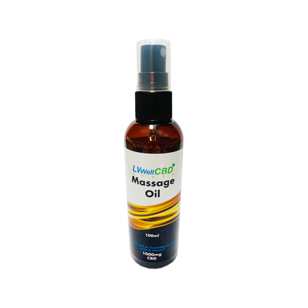 LVWell CBD 1000mg Full Spectrum CBD Massage Oil  – 100ml