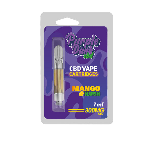 Purple Dabz CBD Vape Cartridges 300 & 600 MG – Mango Kush (BUY 1 GET 1 FREE)