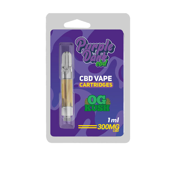 Purple Dabz CBD Vape Cartridges 300 & 600 MG – OG Kush (BUY 1 GET 1 FREE)