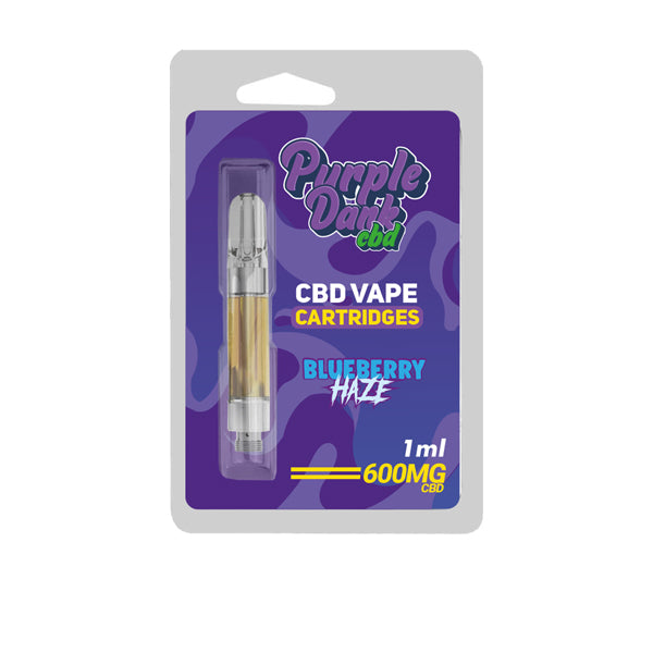 Purple Dabz CBD Vape Cartridges 300 & 600 MG – Blueberry Haze (BUY 1 GET 1 FREE)