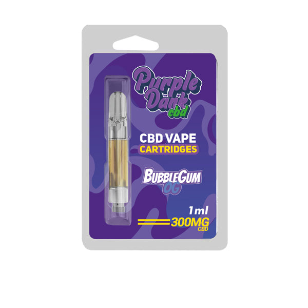 Purple Dabz CBD Vape Cartridges 300 & 600 MG – Bubble gum OG (BUY 1 GET 1 FREE)
