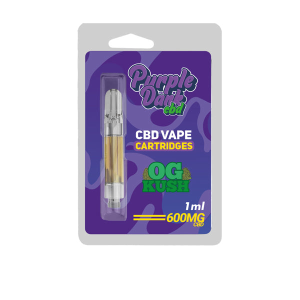 Purple Dabz CBD Vape Cartridges 300 & 600 MG – OG Kush (BUY 1 GET 1 FREE)