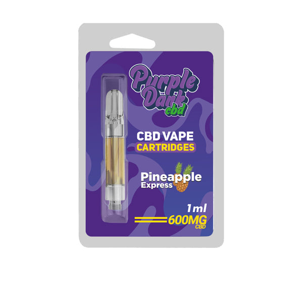 Purple Dabz CBD Vape Cartridges 300 & 600 MG – Pineapple Express (BUY 1 GET 1 FREE)