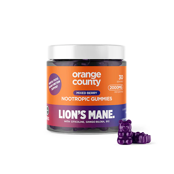 Orange County 2000mg Lion’s Mane Gummies – 30 Pieces